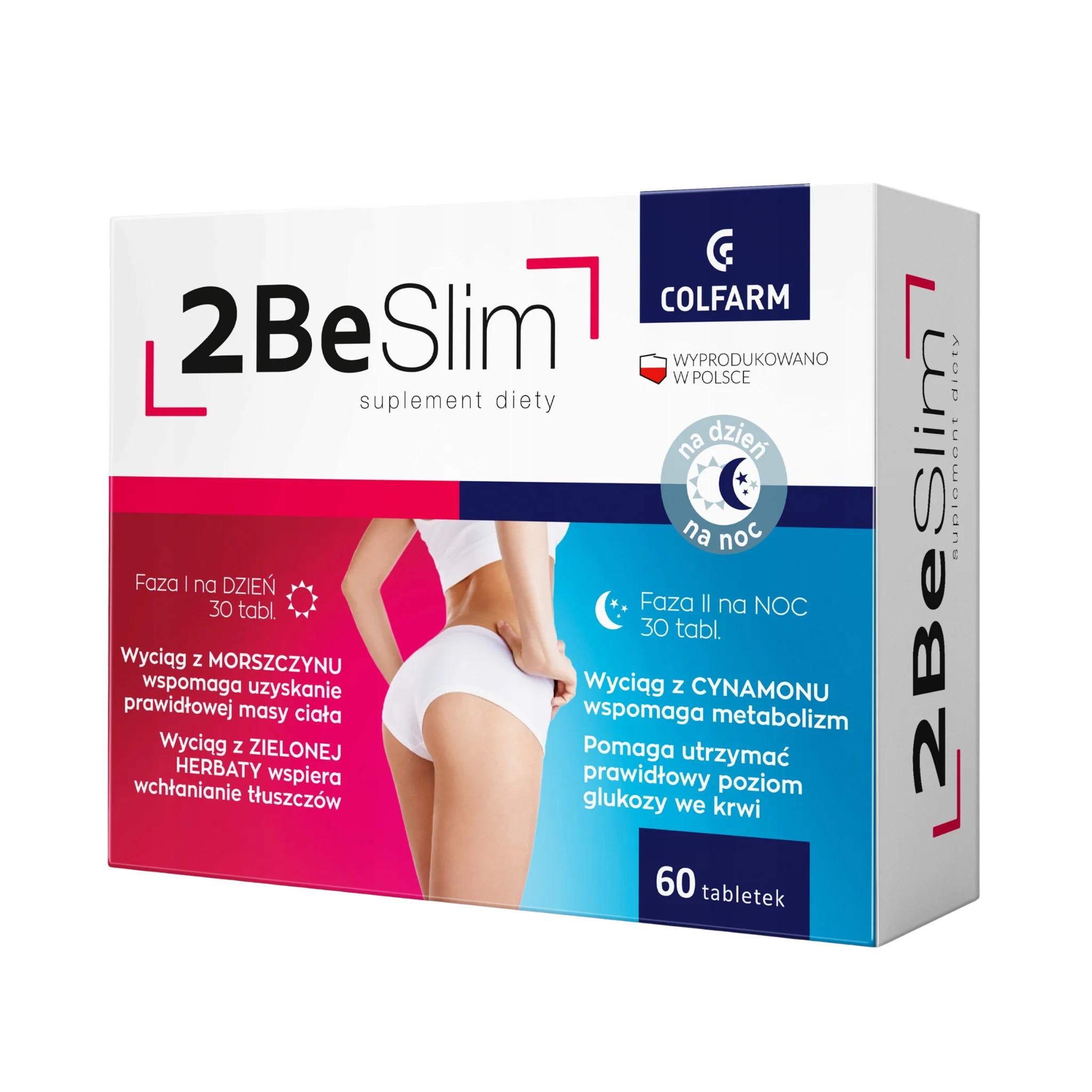 2BeSlim Colfarm – opakowanie produktu, suplement diety 60 tabletek