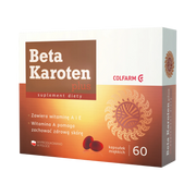 Beta Karoten Plus Colfarm – opakowanie produktu, suplement diety 60 kapsułek