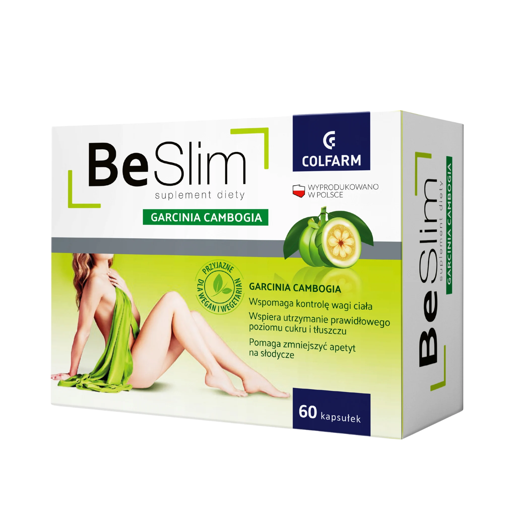 Colfarm BeSlim Garcinia Cambogia – suplement diety, 60 kapsułek, opakowanie produktu