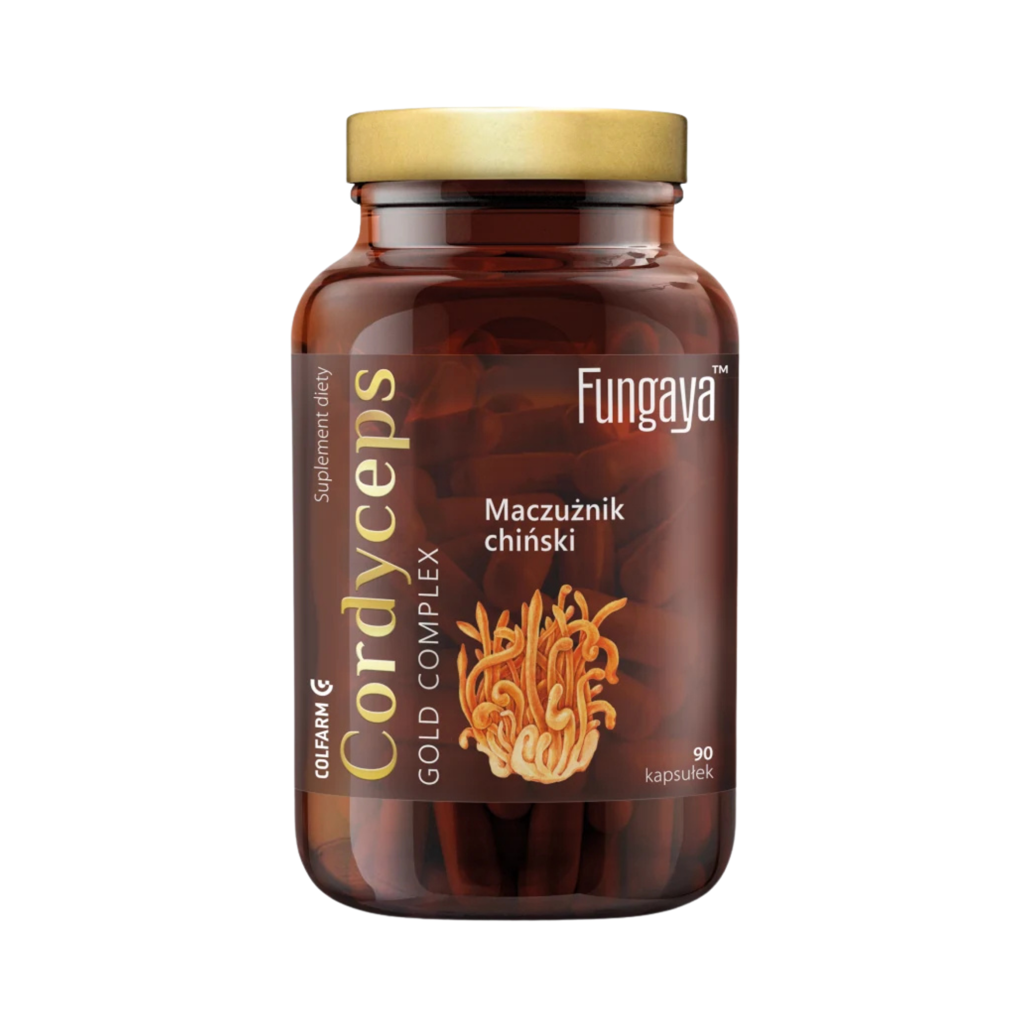Butelka Colfarm Fungaya Cordyceps Gold Complex, 90 kapsułek, maczużnik chiński
