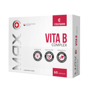 Front opakowania Colfarm Max Vita B Complex, 60 tabletek