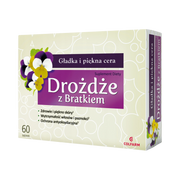 Drożdże z Bratkiem Colfarm – opakowanie produktu, suplement diety 60 tabletek