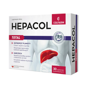 Hepacol Total Colfarm – opakowanie produktu, suplement diety 30 tabletek