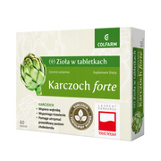 Karczoch forte Colfarm – opakowanie produktu, suplement diety 60 tabletek
