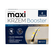 Maxi Krzem Booster Colfarm – suplement diety wspierający wzrost włosów z palmą sabałową, omega-3 i krzemionką, 30 kapsułek