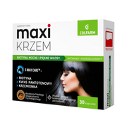 Maxi Krzem Colfarm – opakowanie produktu, suplement diety 30 kapsułek