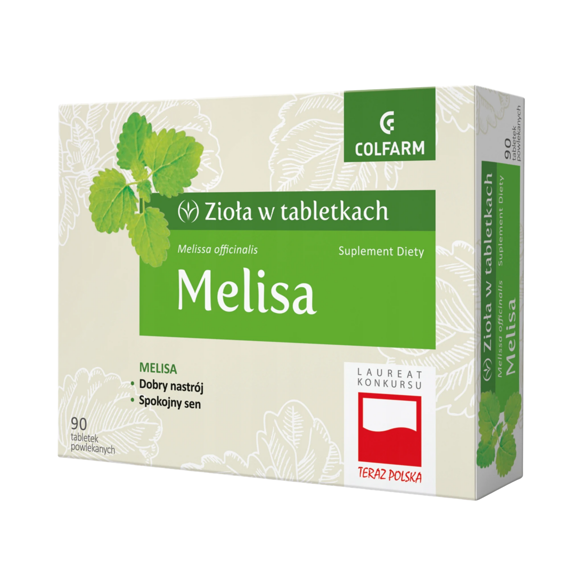 Melisa Colfarm – opakowanie produktu, suplement diety 90 tabletek