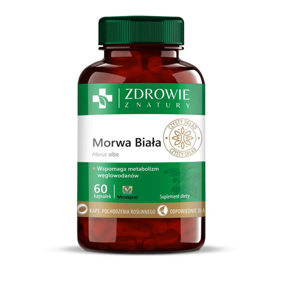 Morwa Biała Zdrowie z Natury 60 kapsułek – wyciąg DER 10:1, wsparcie gospodarki cukrowej