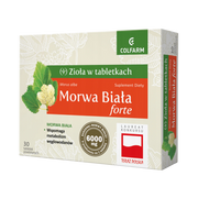Morwa Biała Forte Colfarm – opakowanie produktu, suplement diety 30 tabletek