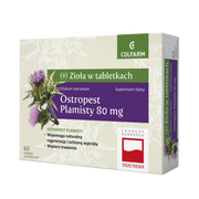 Ostropest Plamisty Colfarm 80 mg – opakowanie produktu, suplement diety 60 tabletek