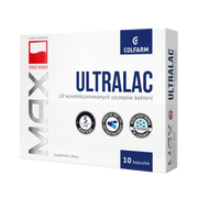Ultralac Colfarm – opakowanie produktu, suplement diety 10 kapsułek
